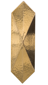 9x30 Prism Gold Cracked Glaze Handmade Ceramic